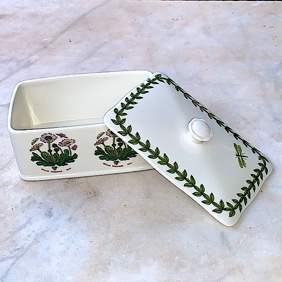 BOTANIC GARDEN BY PORTMEIRION BOX WITH LID RECTANGULAR NEW PANCYS BUTTERFLYS - Picture 5 of 12